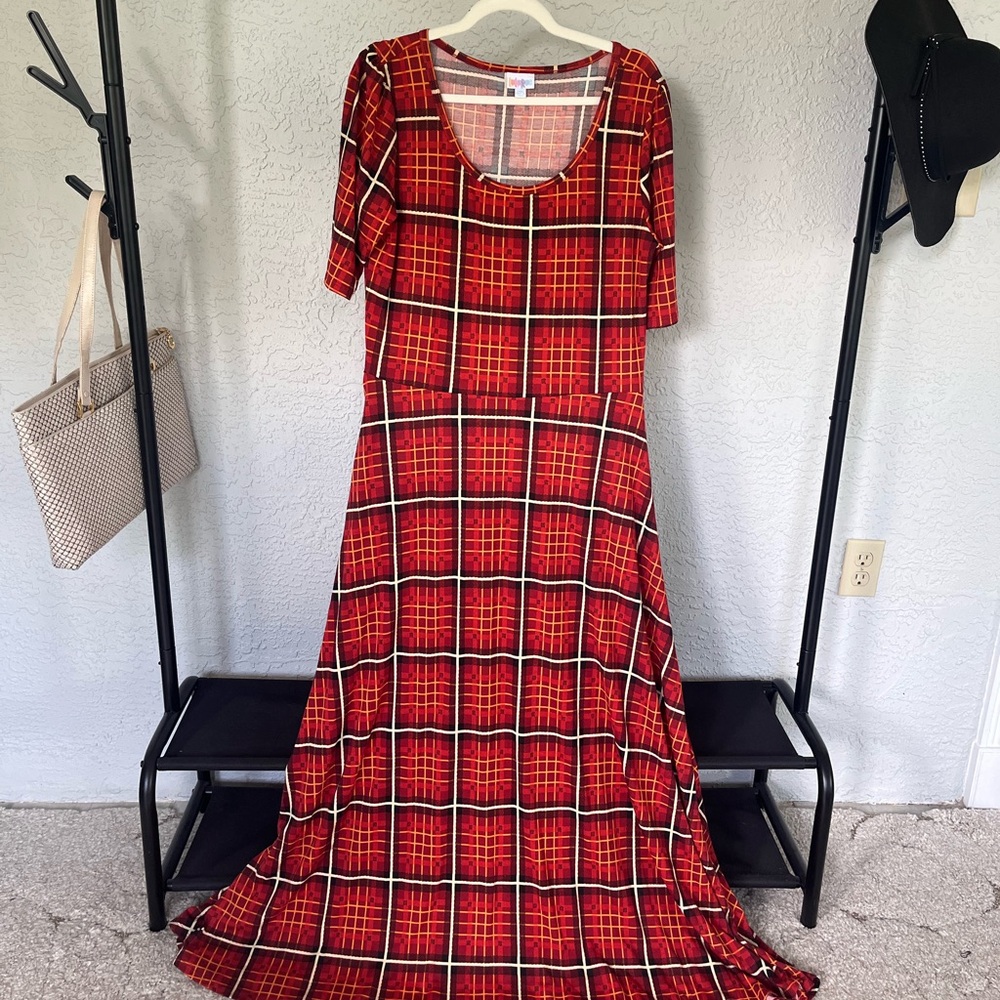 LuLaRoe Fall Plaid Maxi Dress